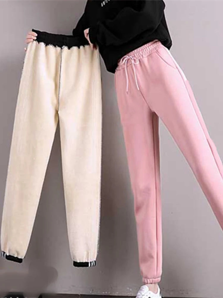 Women Winter Warm Leggings Thick Trousers Warm Fleece plus Size Long Thicken Pants Fashion Casual Soild Color Leggings